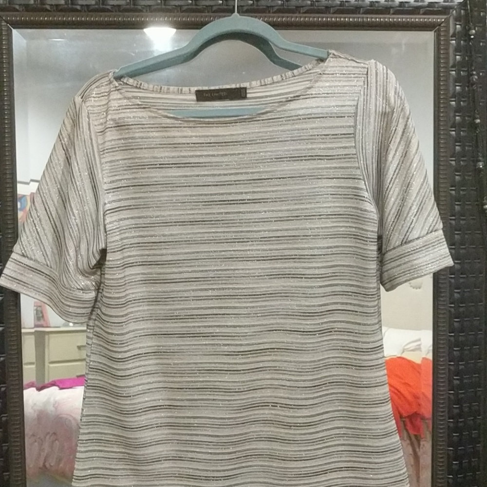 Short sleeve top shimmery top from The limited